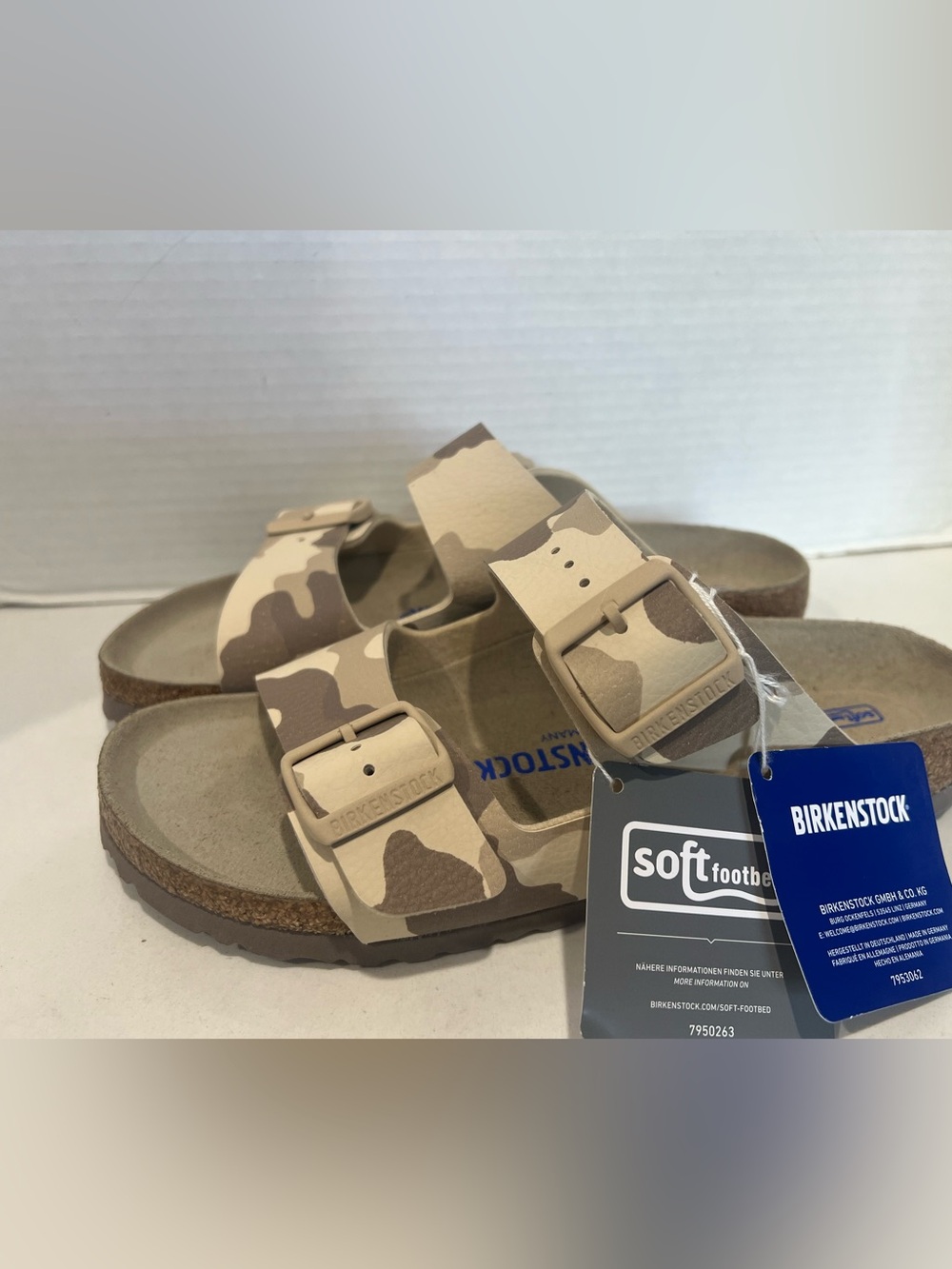 Birkenstock Arizona Soft Footbed Desert Soil Camo Size 38 (7.5 W) NEW